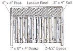 5' Lattice Top Board Fence