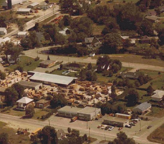 Aerial view of Perkins Lumber
